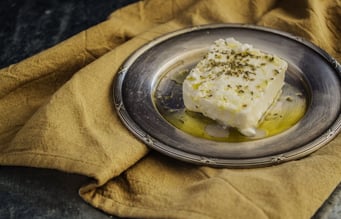 Feta cheese in olive oil
