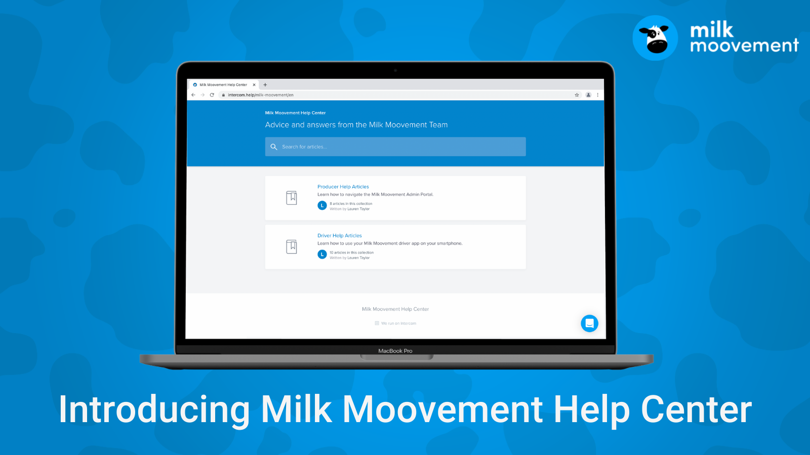 Introducing Milk Moovement Help Center